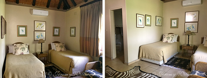 Annexe with bedroom and en suite bathroom at Mtwazi Lodge located in Hluhluwe iMfolozi Reserve, KwaZulu-Natal