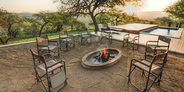 Mavela Game Lodge Boma firepit Manyoni Private Game Reserve Zululand Rhino Reserve Luxury Tented Camp