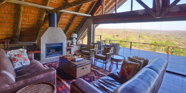 Mavela Game Lodge lounge view Manyoni Private Game Reserve Zululand Rhino Reserve Luxury Tented Camp
