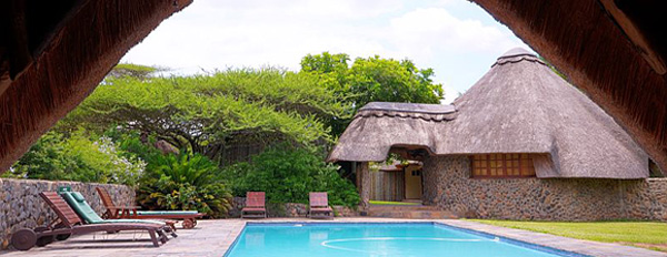 Rhino River Lodge Main Lodge Swimming Pool Manyoni Private Game Reserve Zululand Rhino Reserve KwaZulu-Natal South Africa